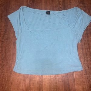 blue shein top
